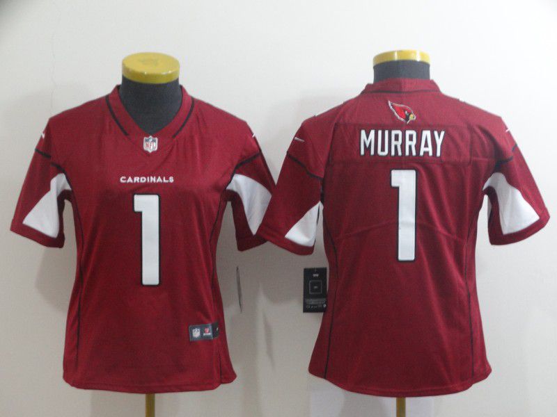 Women Arizona Cardinals #1 Murray Red Nike Vapor Untouchable NFL Jerseys